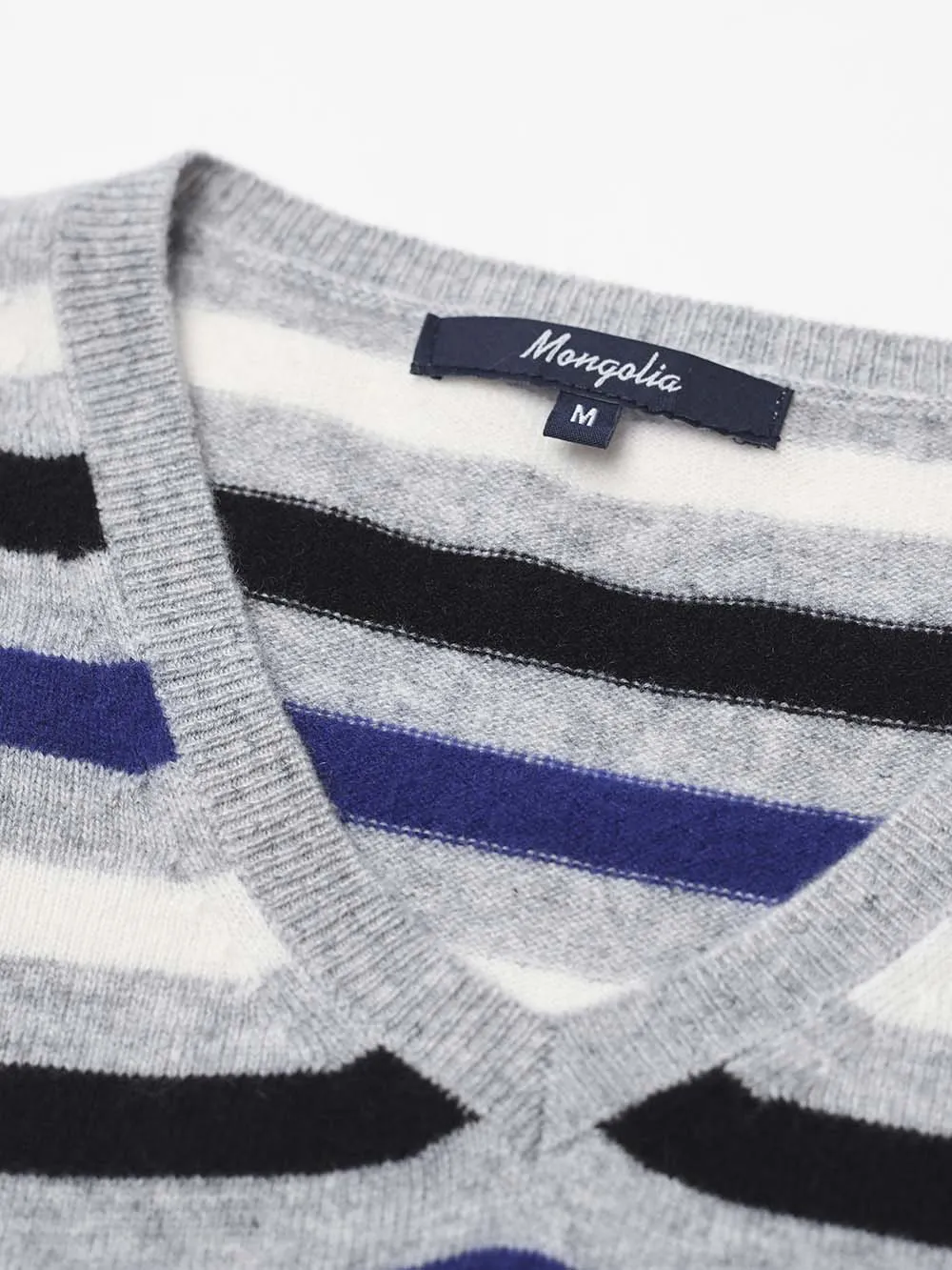 100% Mongolian Cashmere Stripe Sweater