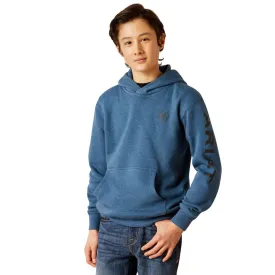 10046472 Ariat Boys' Ariat Logo Hoodie - Poseidon