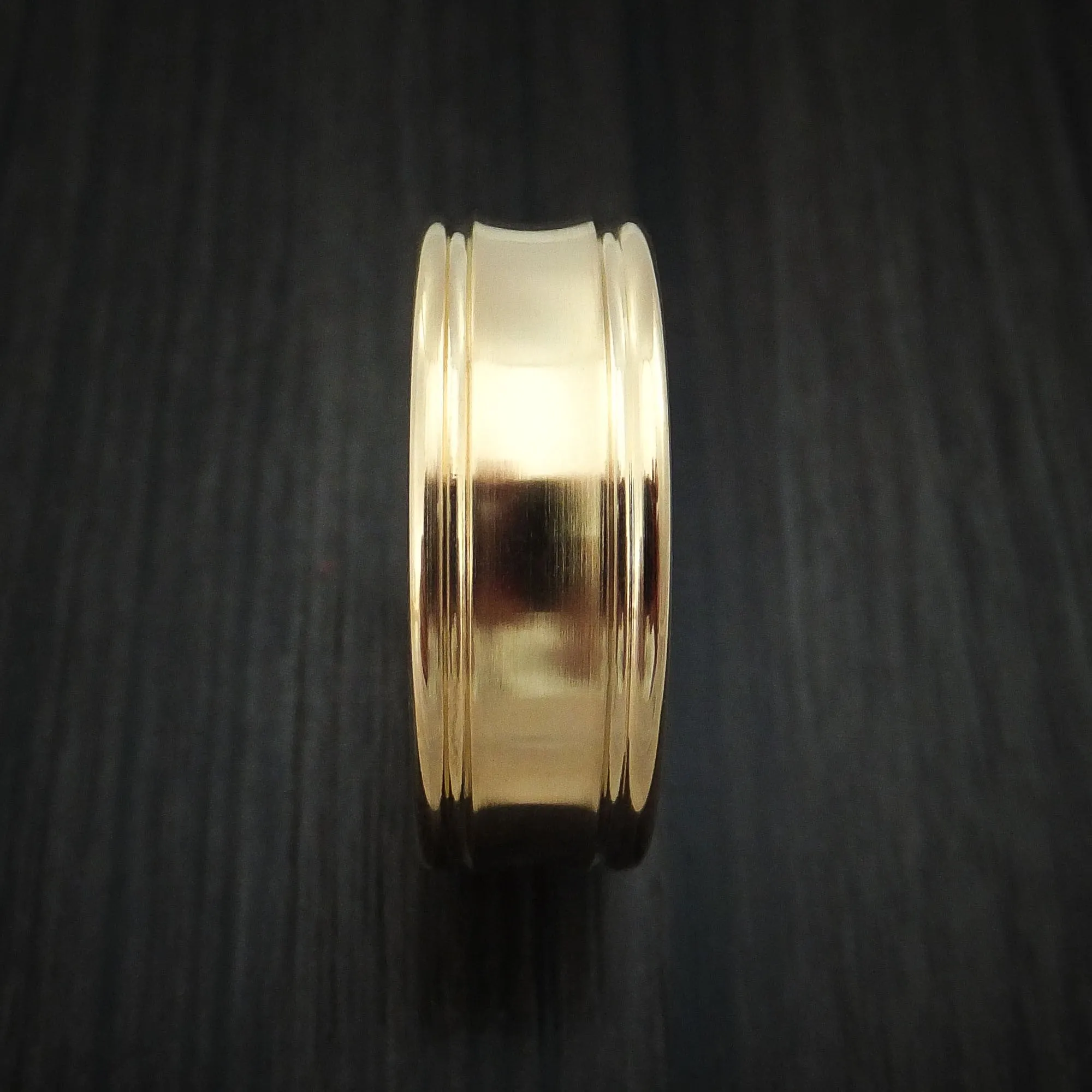 14K Yellow Gold Classic Style Wedding Men's Band Custom Made