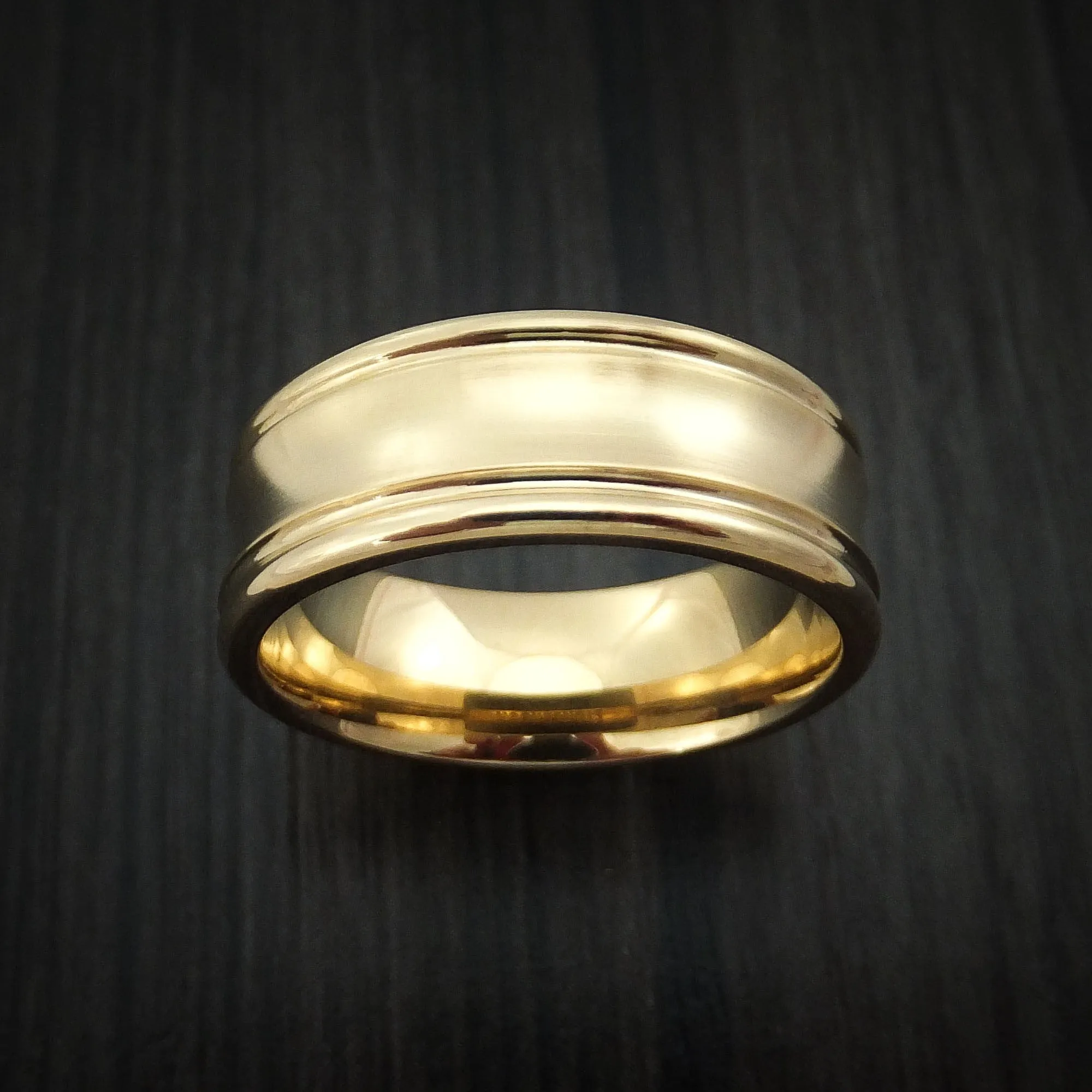 14K Yellow Gold Classic Style Wedding Men's Band Custom Made