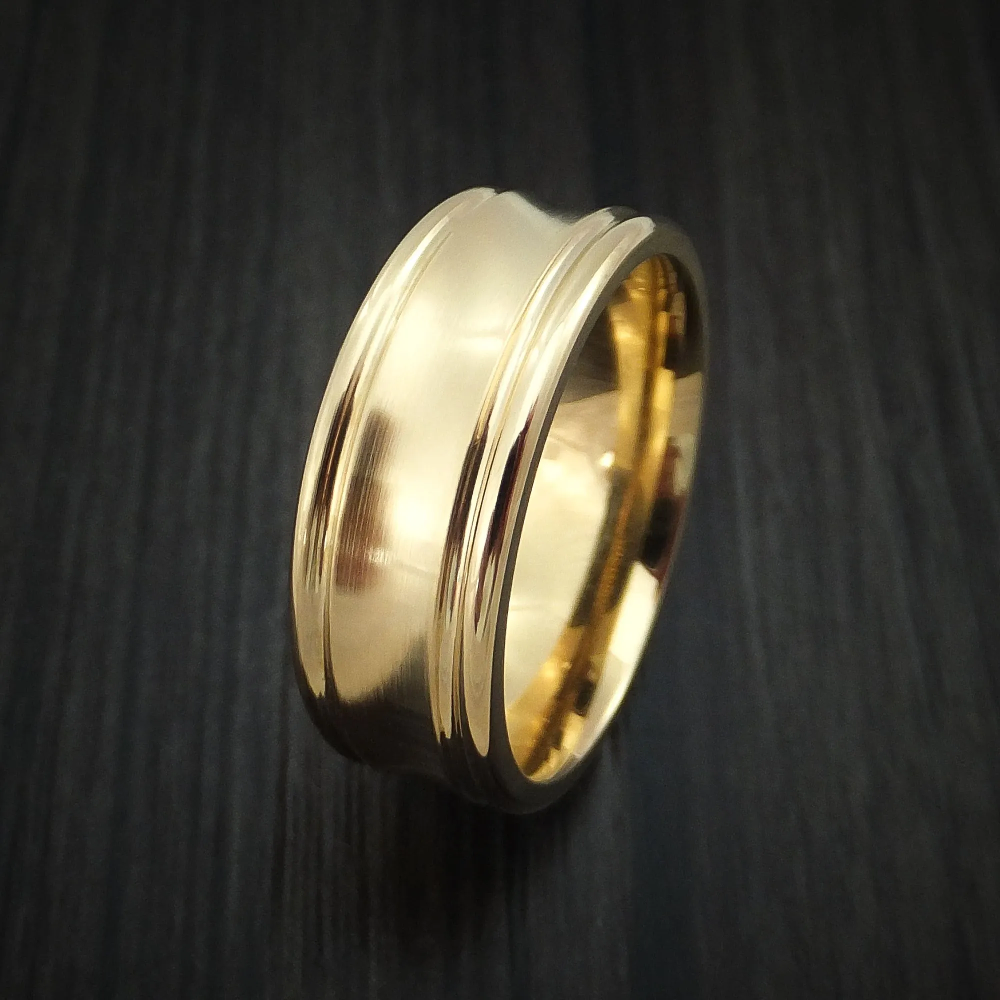 14K Yellow Gold Classic Style Wedding Men's Band Custom Made