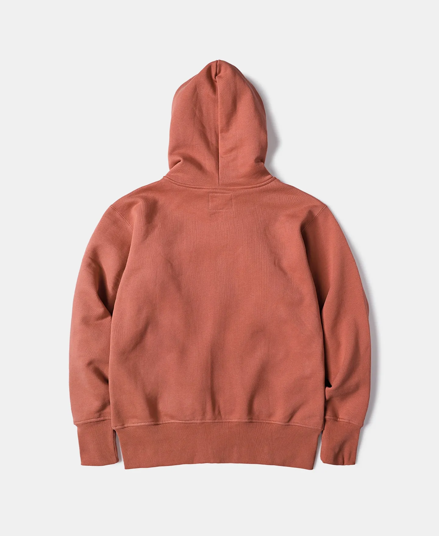 17.5 oz Terry Cloth Zip-Up Hoodie - Brick Red