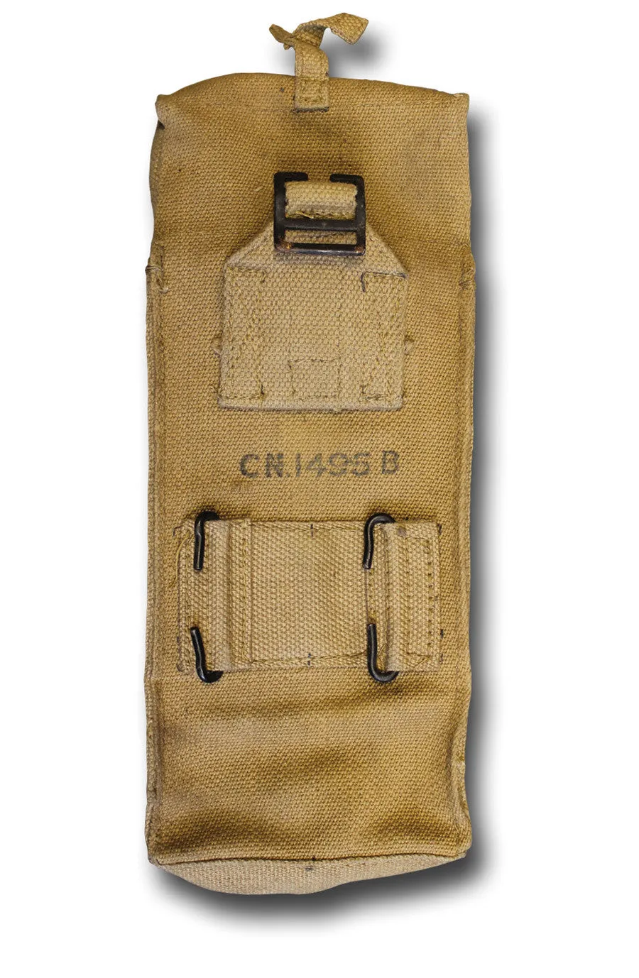 1937 PATTERN BASIC AMMO POUCH (STRAP FASTENING, BLACK FITTINGS)