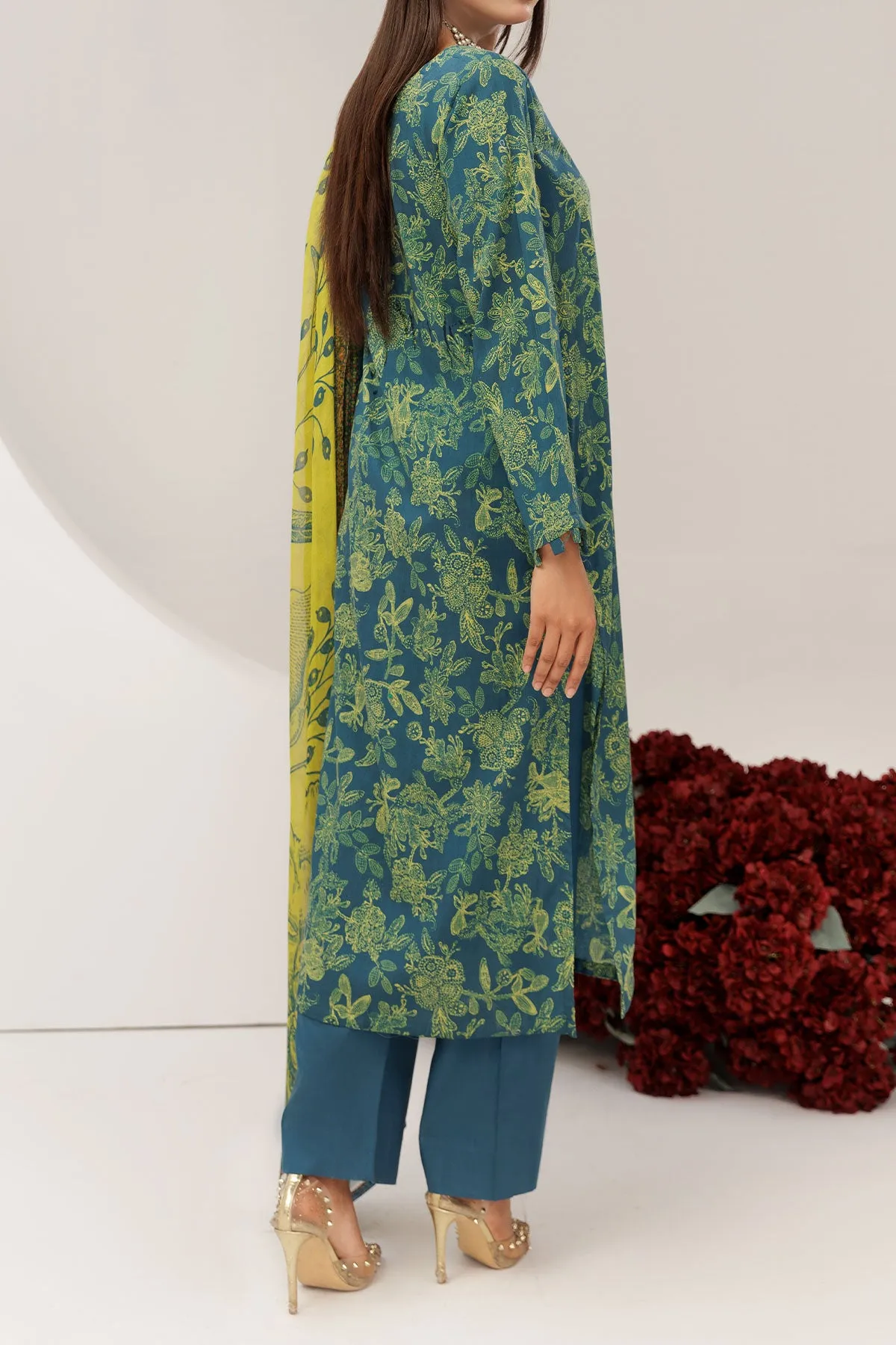 3 PIECE UNSTITCHED LAWN | UN-DPC-345