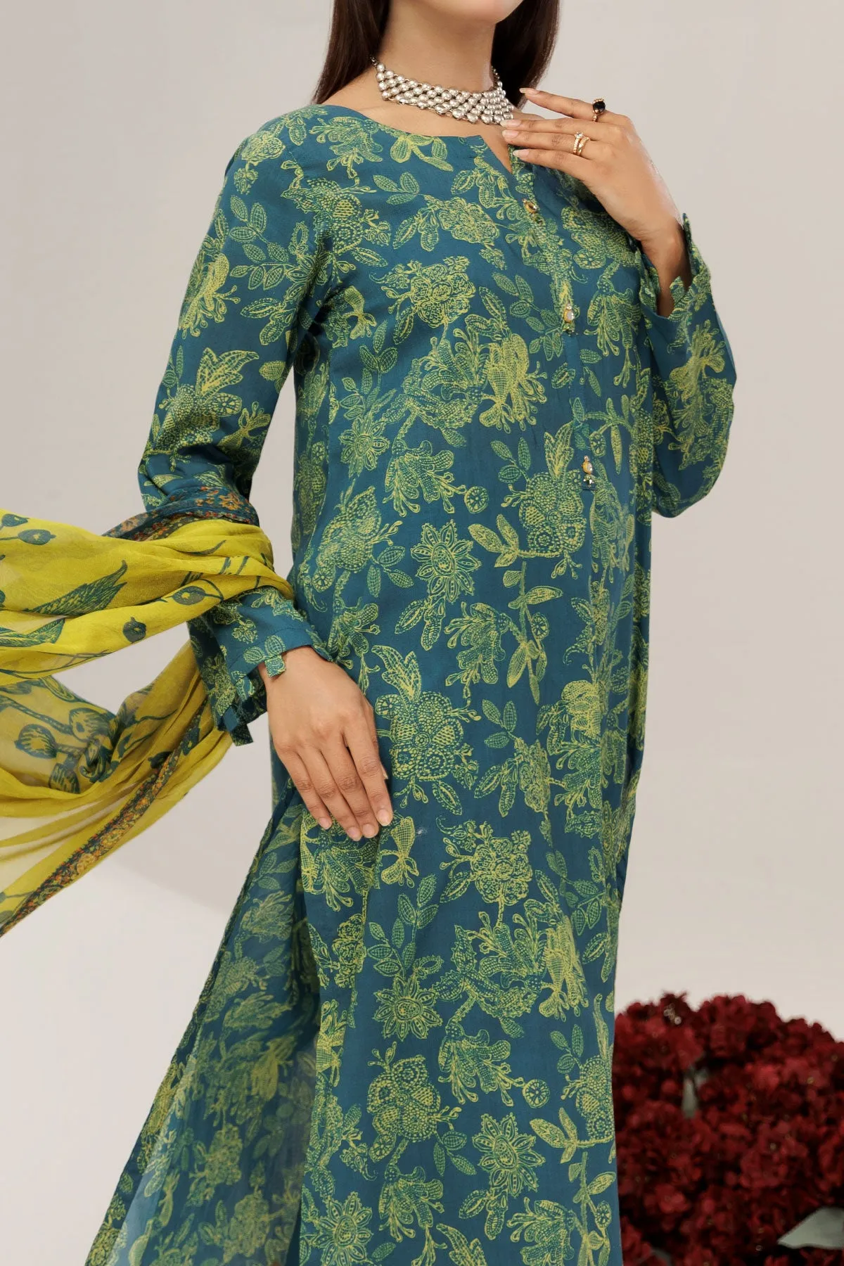 3 PIECE UNSTITCHED LAWN | UN-DPC-345