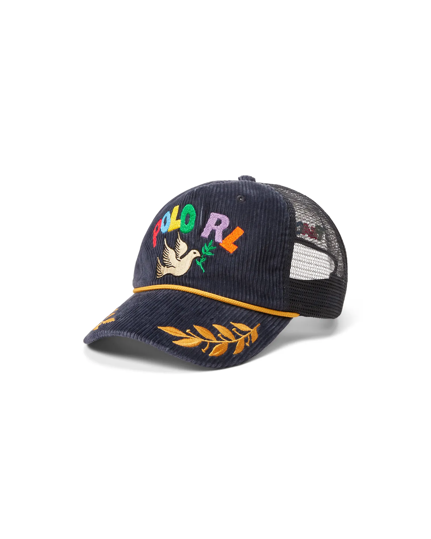 8 Wale Corduroy Trucker Cap - Newport Navy