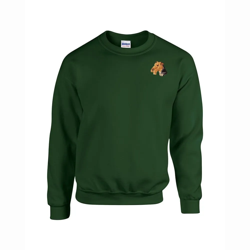 Airedale Terrier Embroidered Unisex Crewneck Sweatshirt