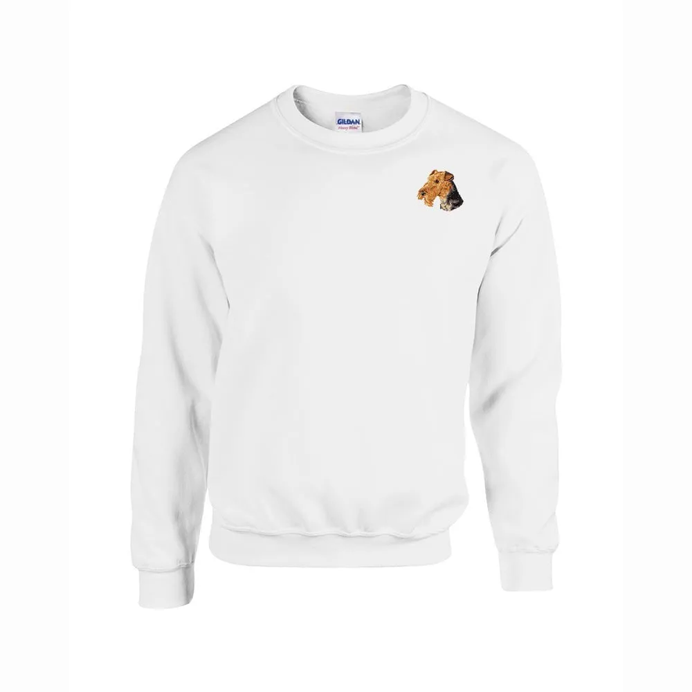 Airedale Terrier Embroidered Unisex Crewneck Sweatshirt