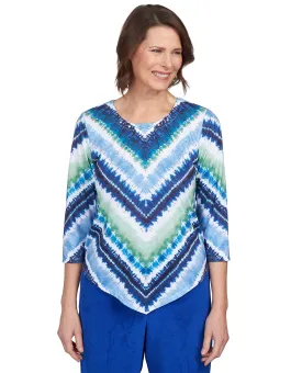 Alfred Dunner Key Item Aztec Knit Top