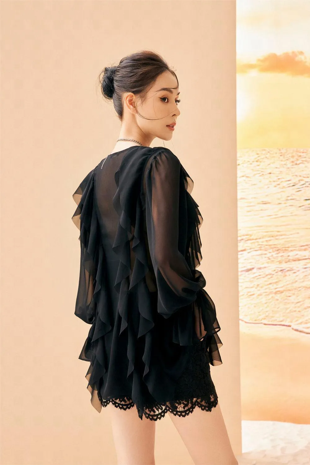 Amelia Layered Ruffled Chiffon Shirt