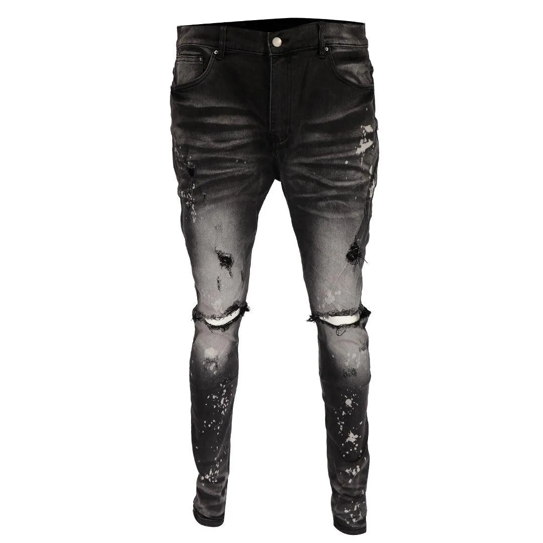 Ami High Quality Ripped Jeans- Black