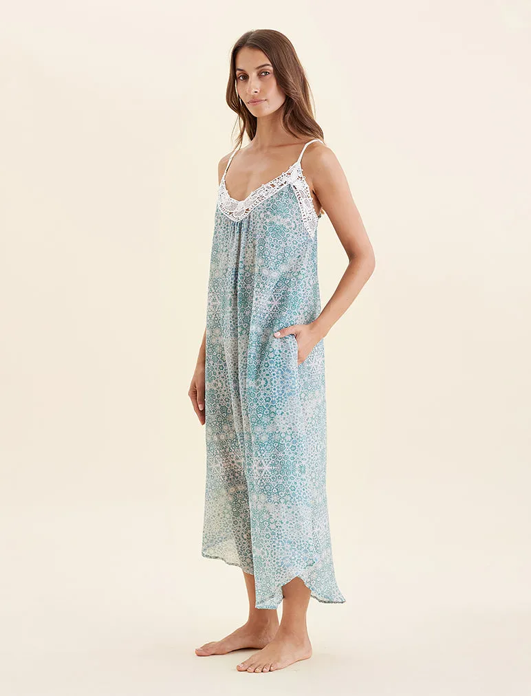 Amira Lace Front Maxi Nightie