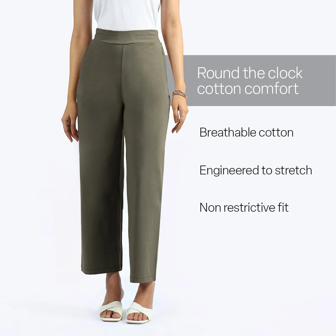 AM:PM Cotton Wide Legged Pants