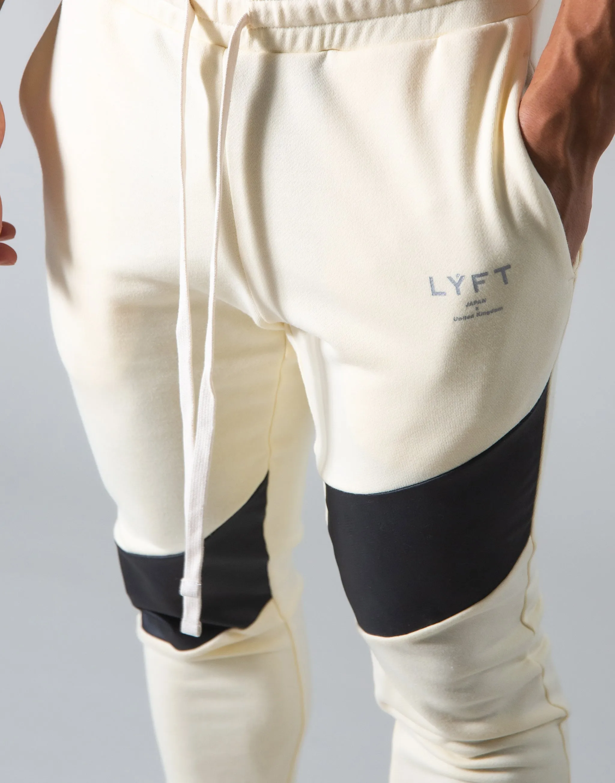 Angle Wide Line Sweat Pants - Champagne