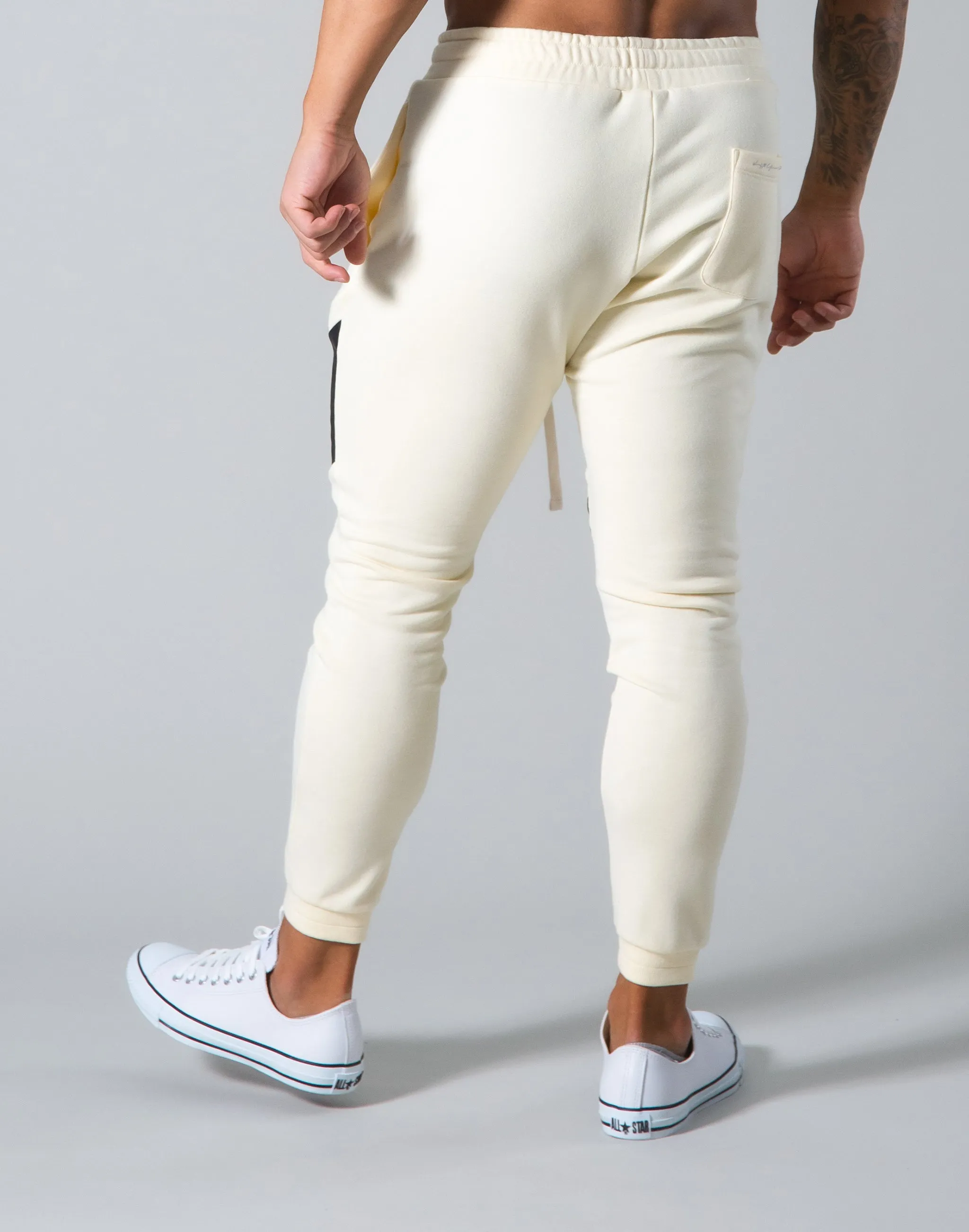 Angle Wide Line Sweat Pants - Champagne