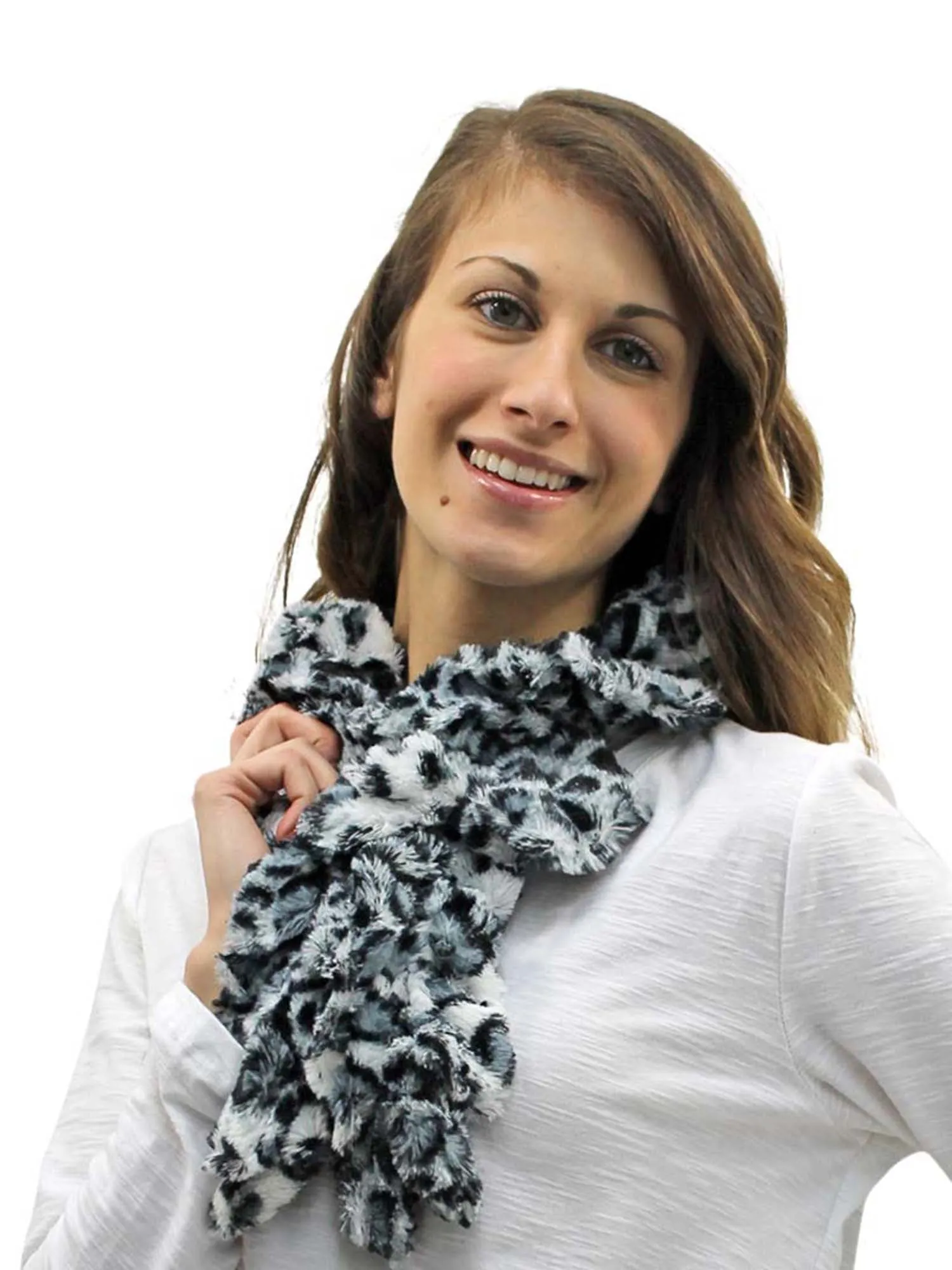 Animal Print Faux Fur Neck Scarf