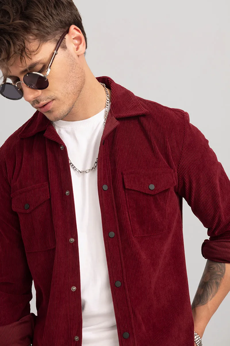 Artic Red Corduroy Overshirt