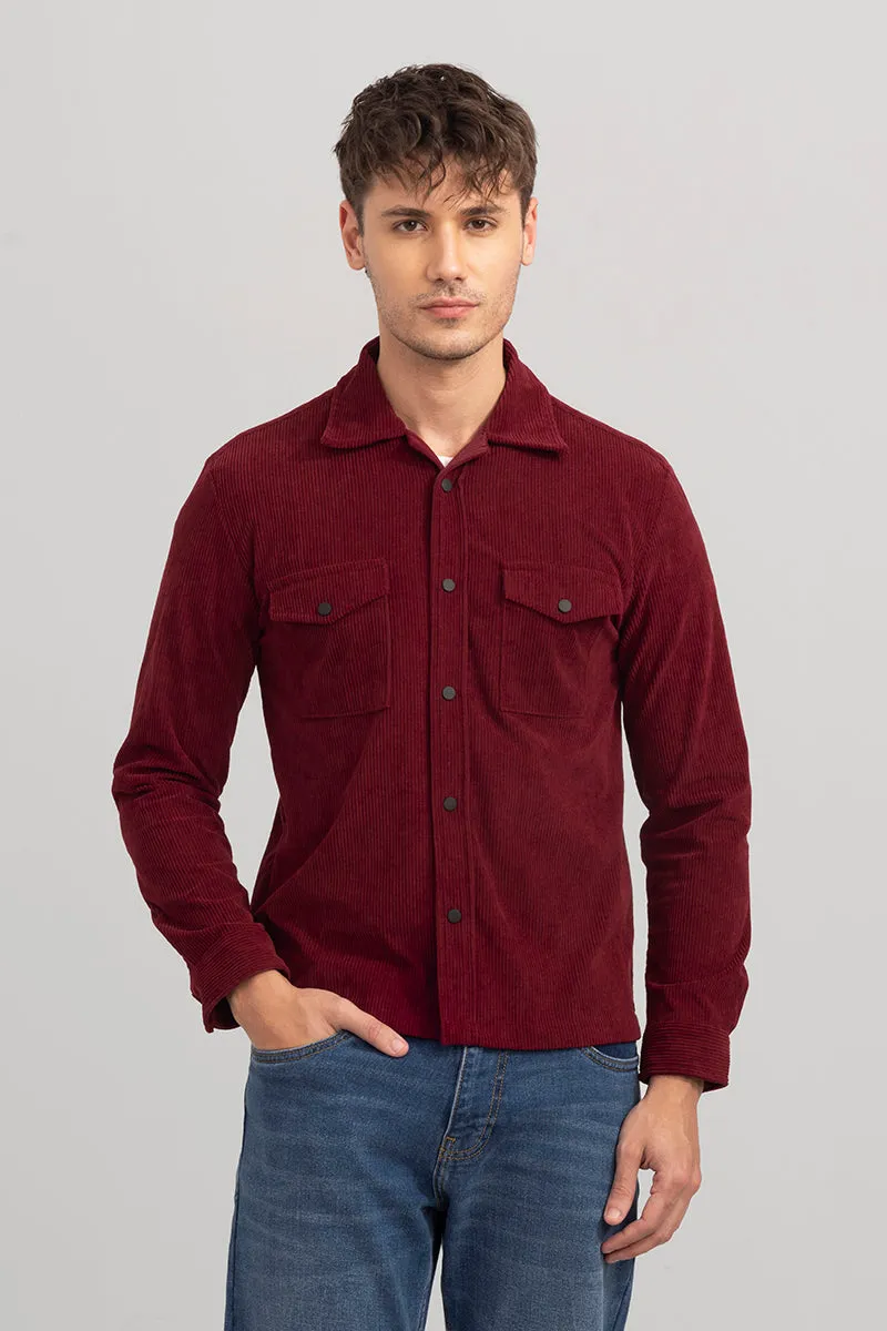 Artic Red Corduroy Overshirt