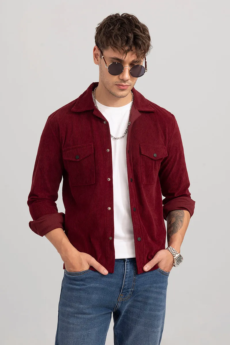 Artic Red Corduroy Overshirt