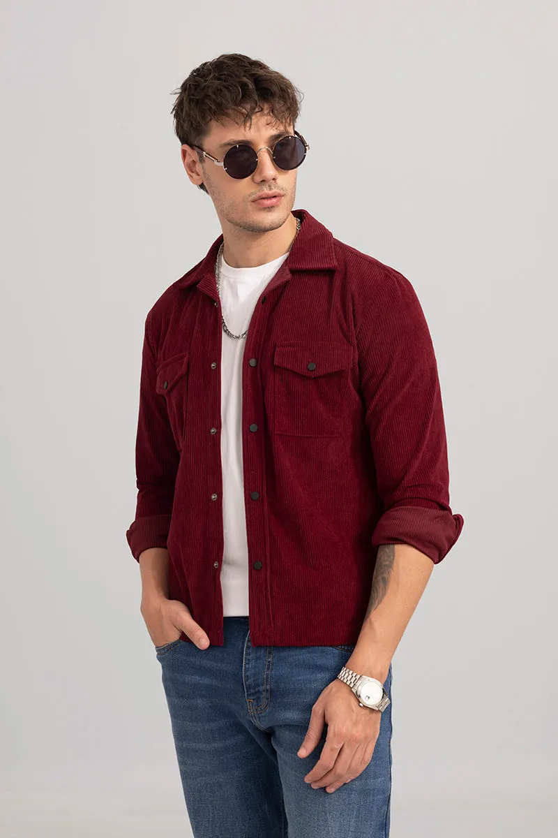 Artic Red Corduroy Overshirt