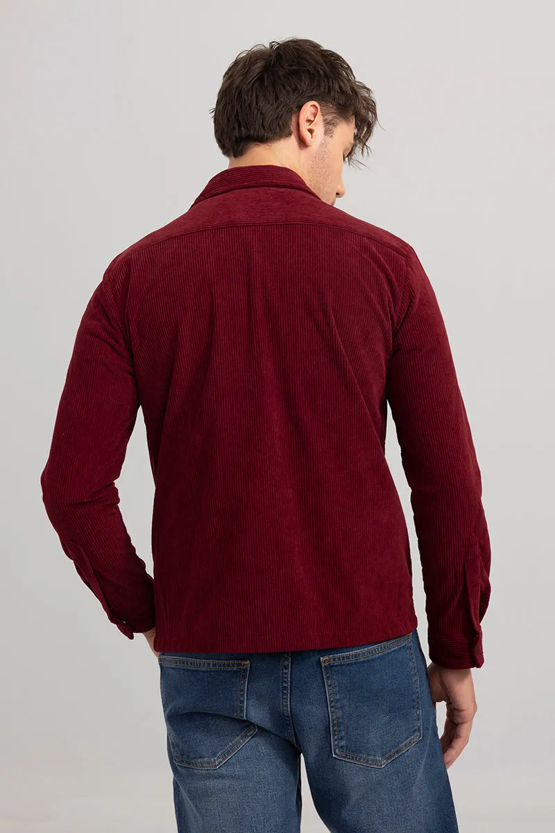 Artic Red Corduroy Overshirt