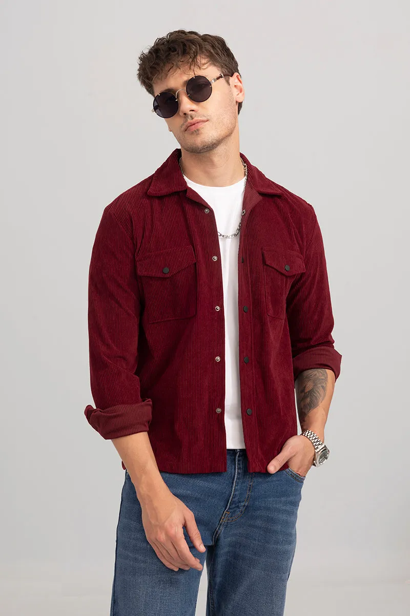 Artic Red Corduroy Overshirt