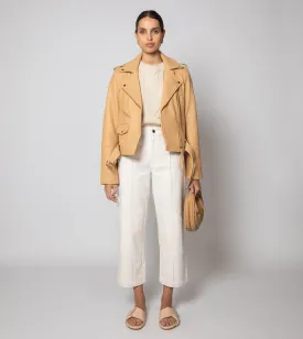 Asher Leather Jacket | Tan