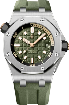 Audemars Piguet Royal Oak Offshore Diver Green Dial (Reference #  15720ST.OO.A052CA.01)