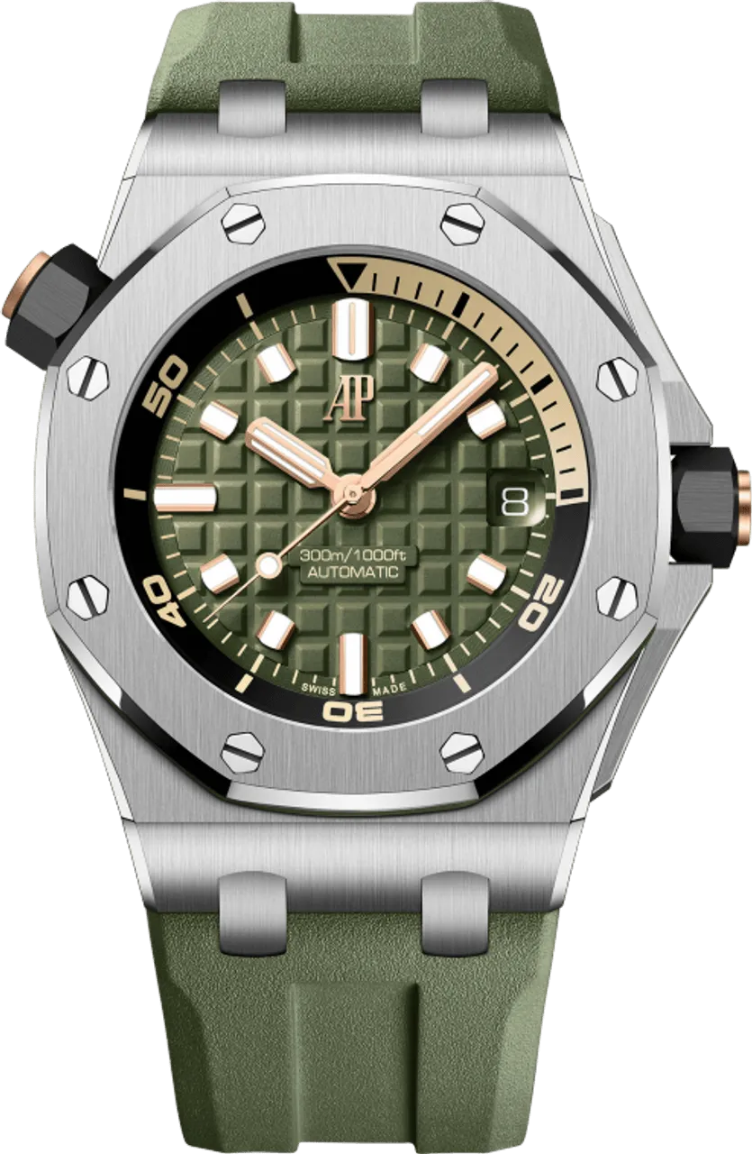 Audemars Piguet Royal Oak Offshore Diver Green Dial (Reference #  15720ST.OO.A052CA.01)