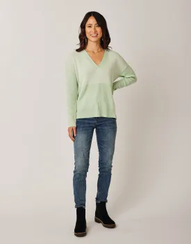 Aurora Sweater: Frost Mini Stripe - FINAL SALE