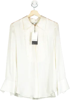 Autograph Cream Silk Button Down Blouse UK 12