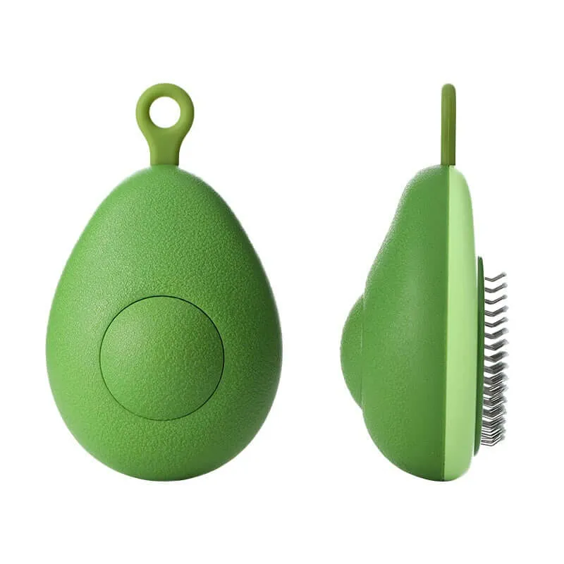 Avocado Shaped Cat Brush - Stainless Steel Needle Pet Grooming Tool