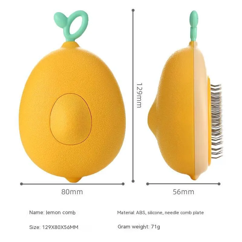 Avocado Shaped Cat Brush - Stainless Steel Needle Pet Grooming Tool