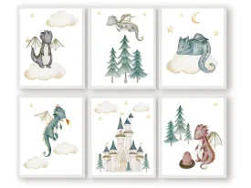 Baby Dragon Nursery Prints