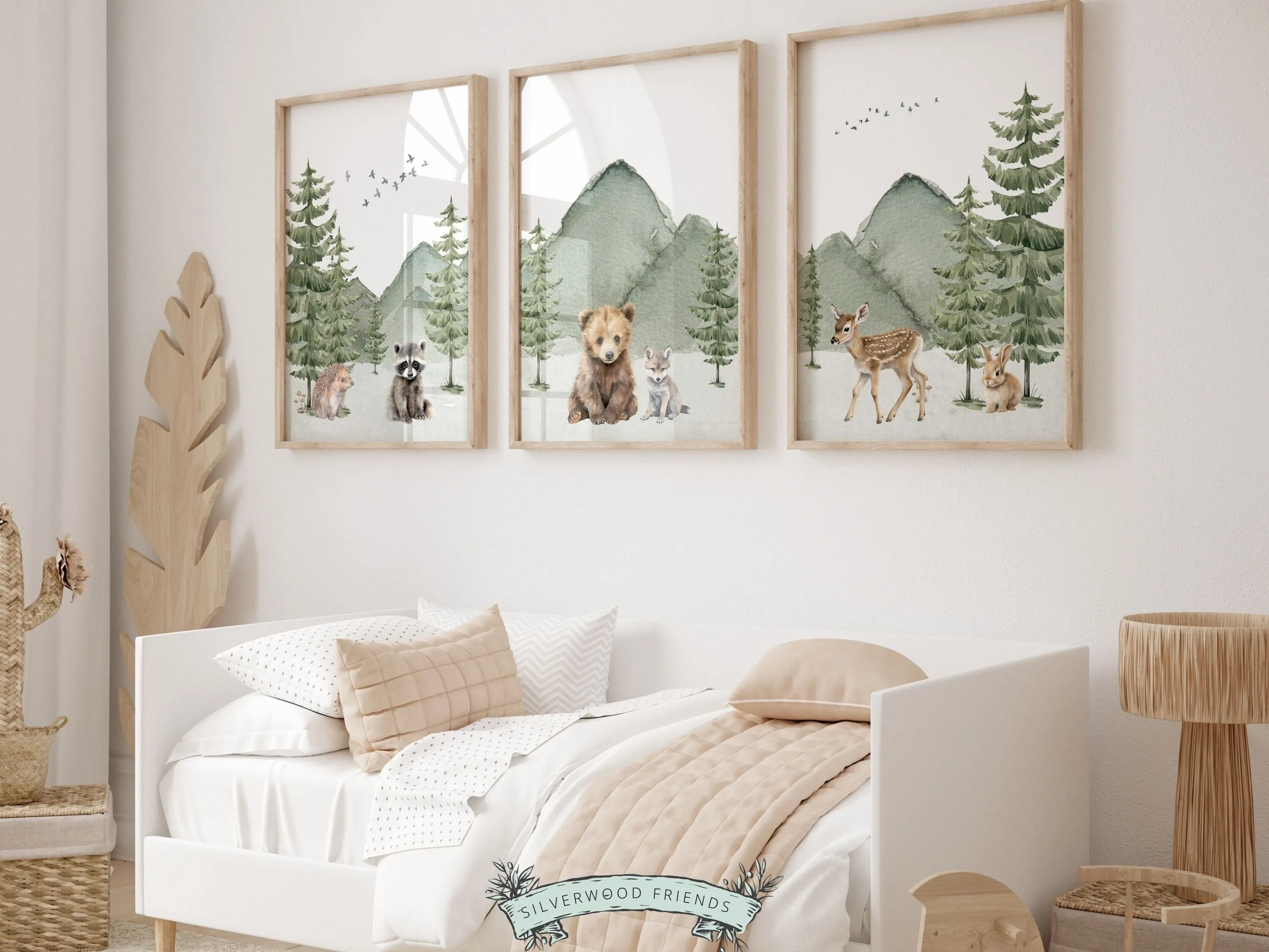 Baby Woodland Animal Nursery Prints