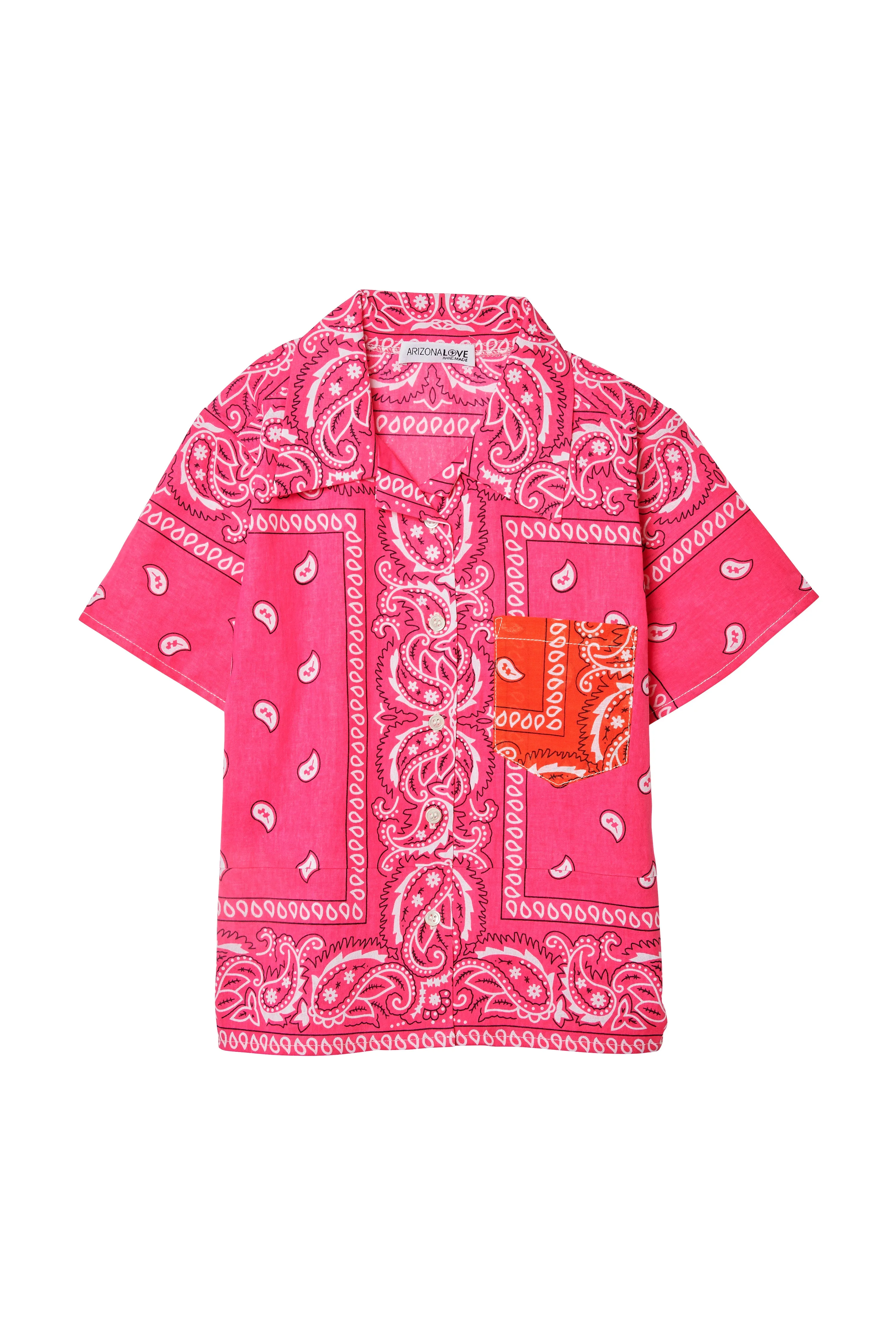 Bandana Bowling Shirt Pink