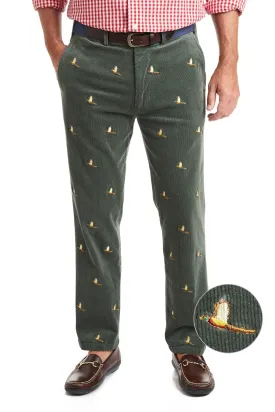 Beachcomber Corduroy Pant Olive with Pheasant