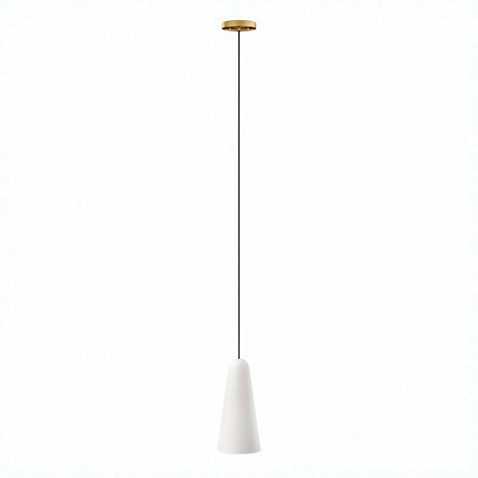 Beacon 1-Light Pendant Light By Modway - EEI-5644 - Opal Satin Brass