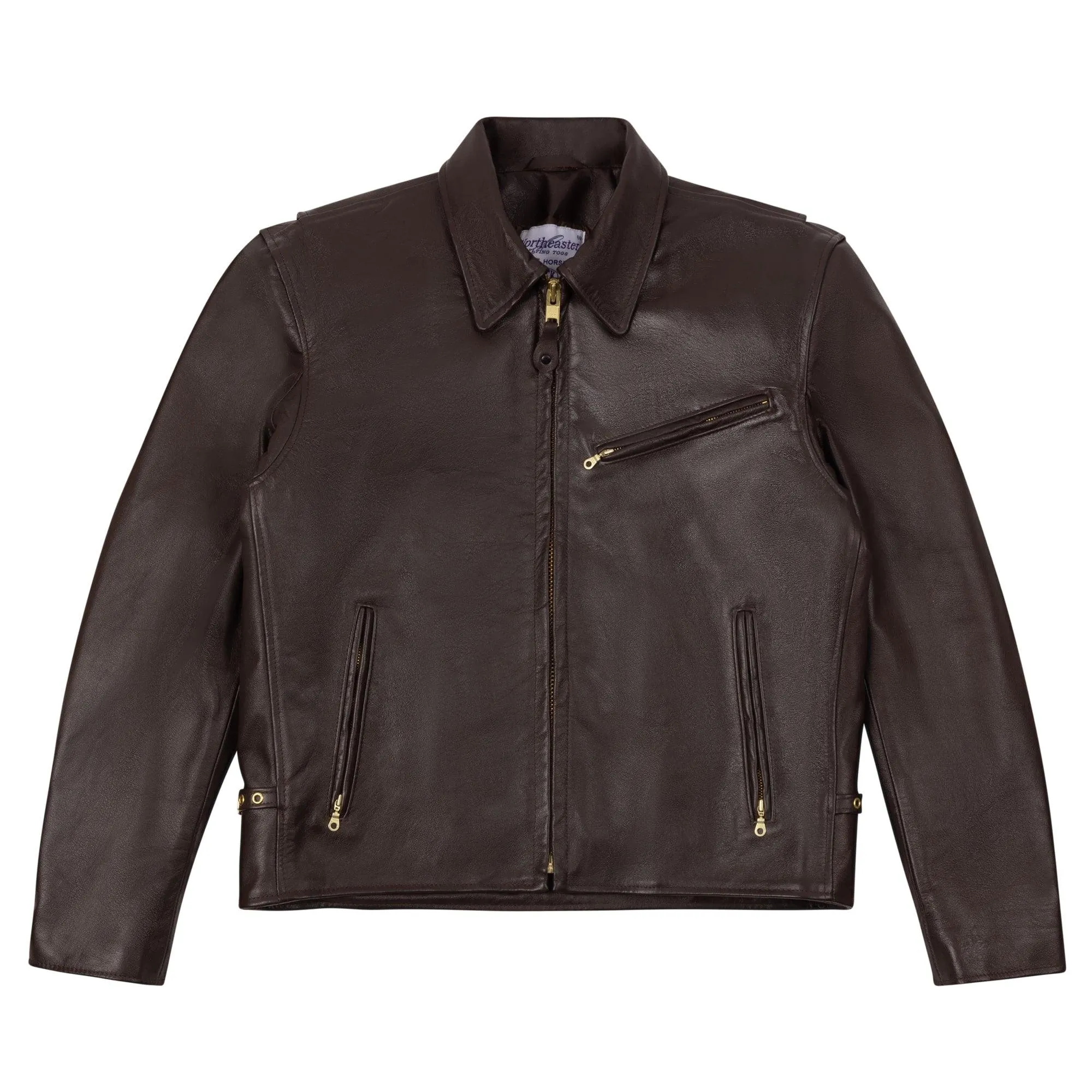 BECK® 777 Northeaster Flying Togs Brown Genuine Horsehide Motorcycle Jacket