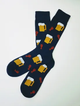 Beer & Drumstrick Crew Socks