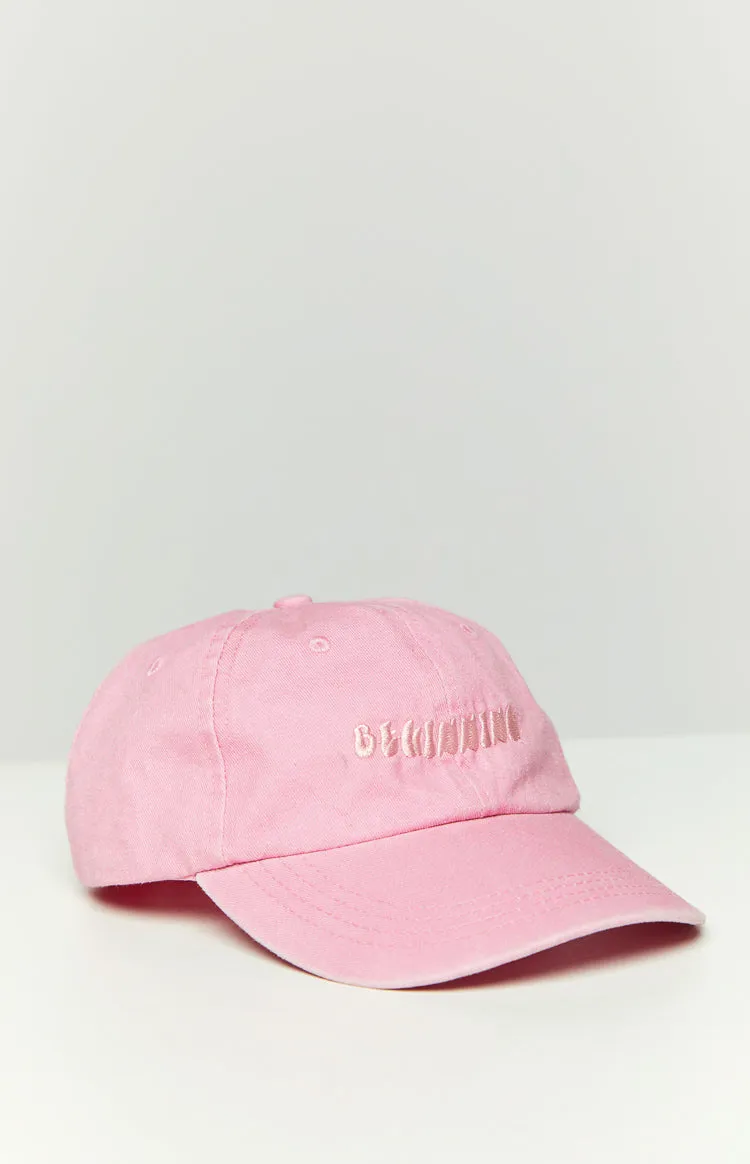 Beginning Boutique Pink Washed Cap