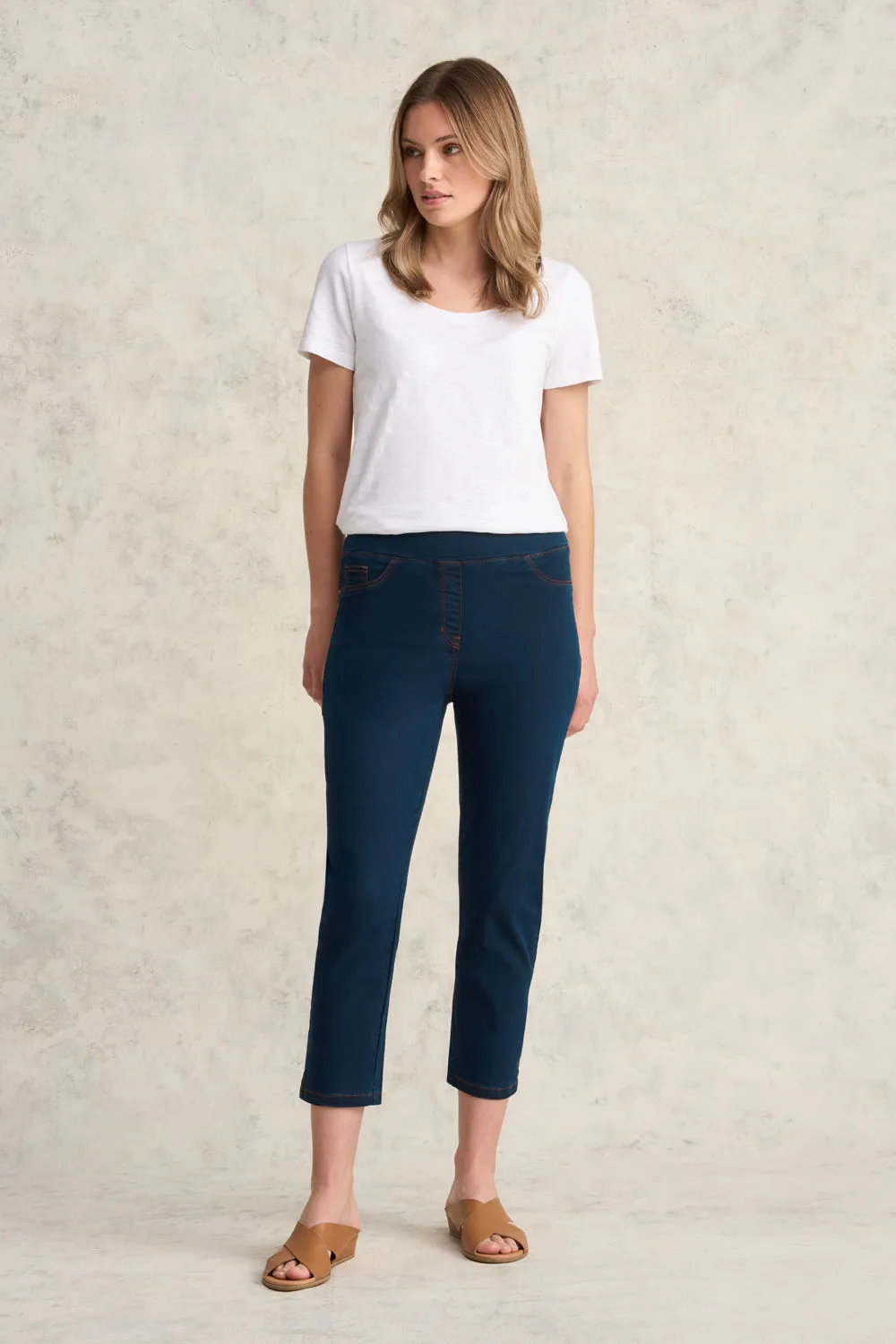 Bengajean® Good Earth Cotton® ¾ Slim Leg - Denim Blue