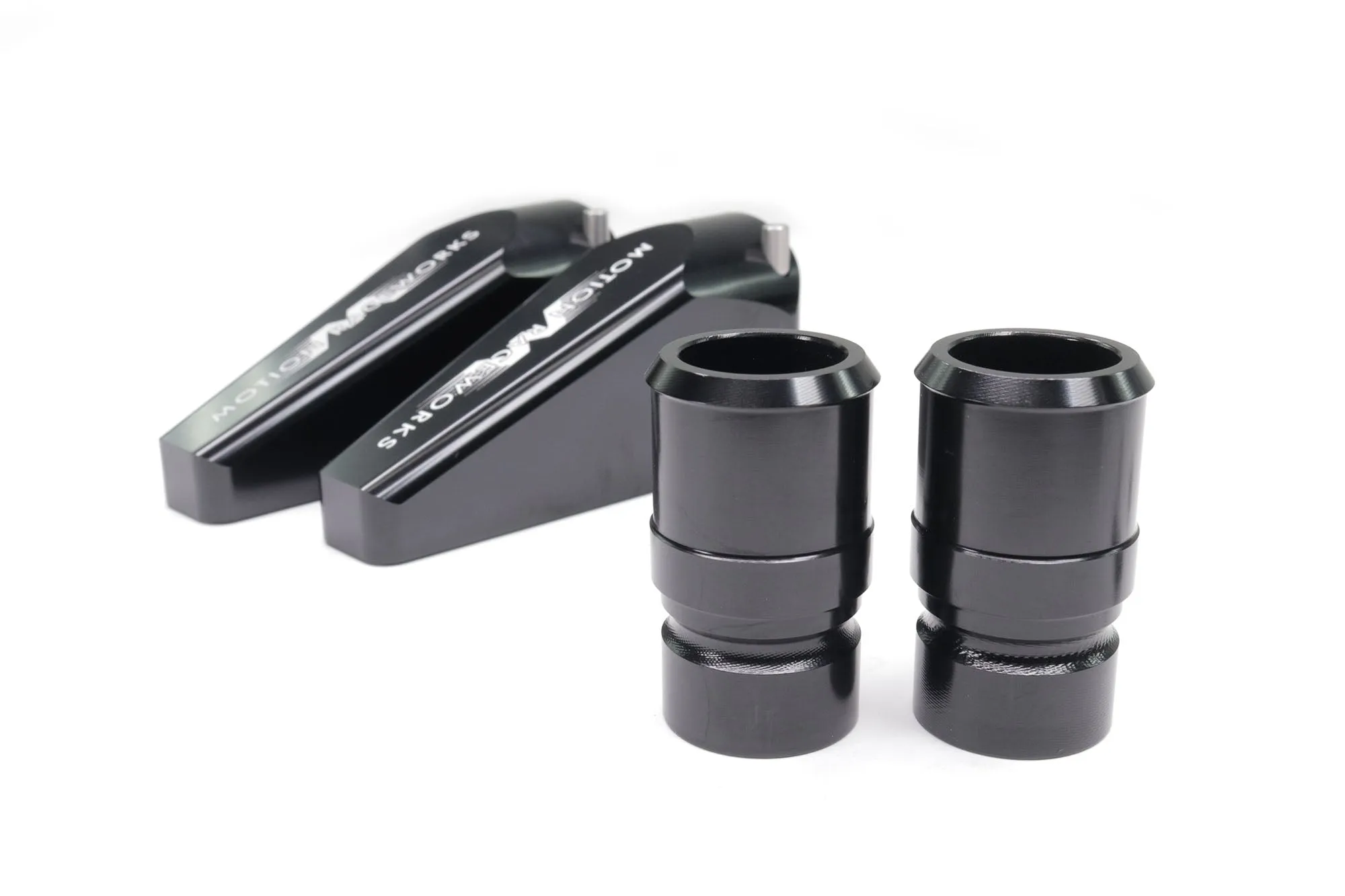 Billet Burn Down Breather Quick Release Fittings Black Anodized (Pair)