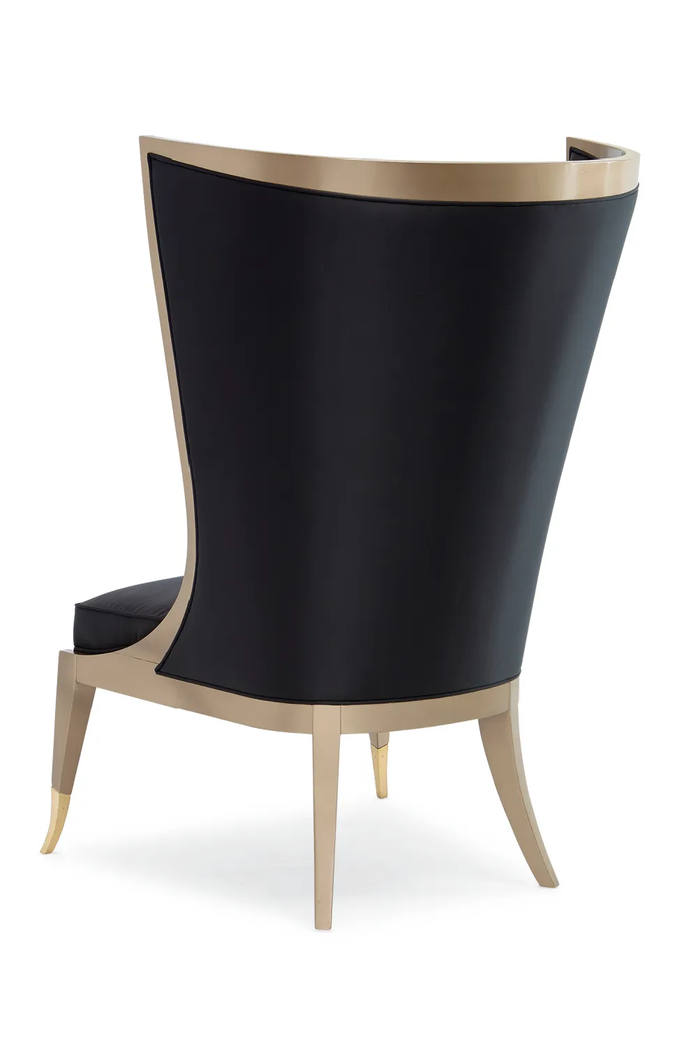 Black Curved Wingback Chair | Caracole Pop Your Collar