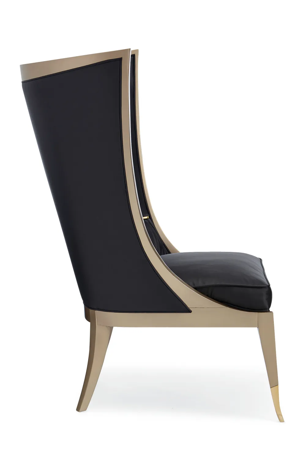 Black Curved Wingback Chair | Caracole Pop Your Collar