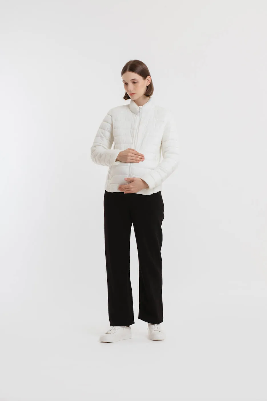 Black Winter Maternity Loose Pants