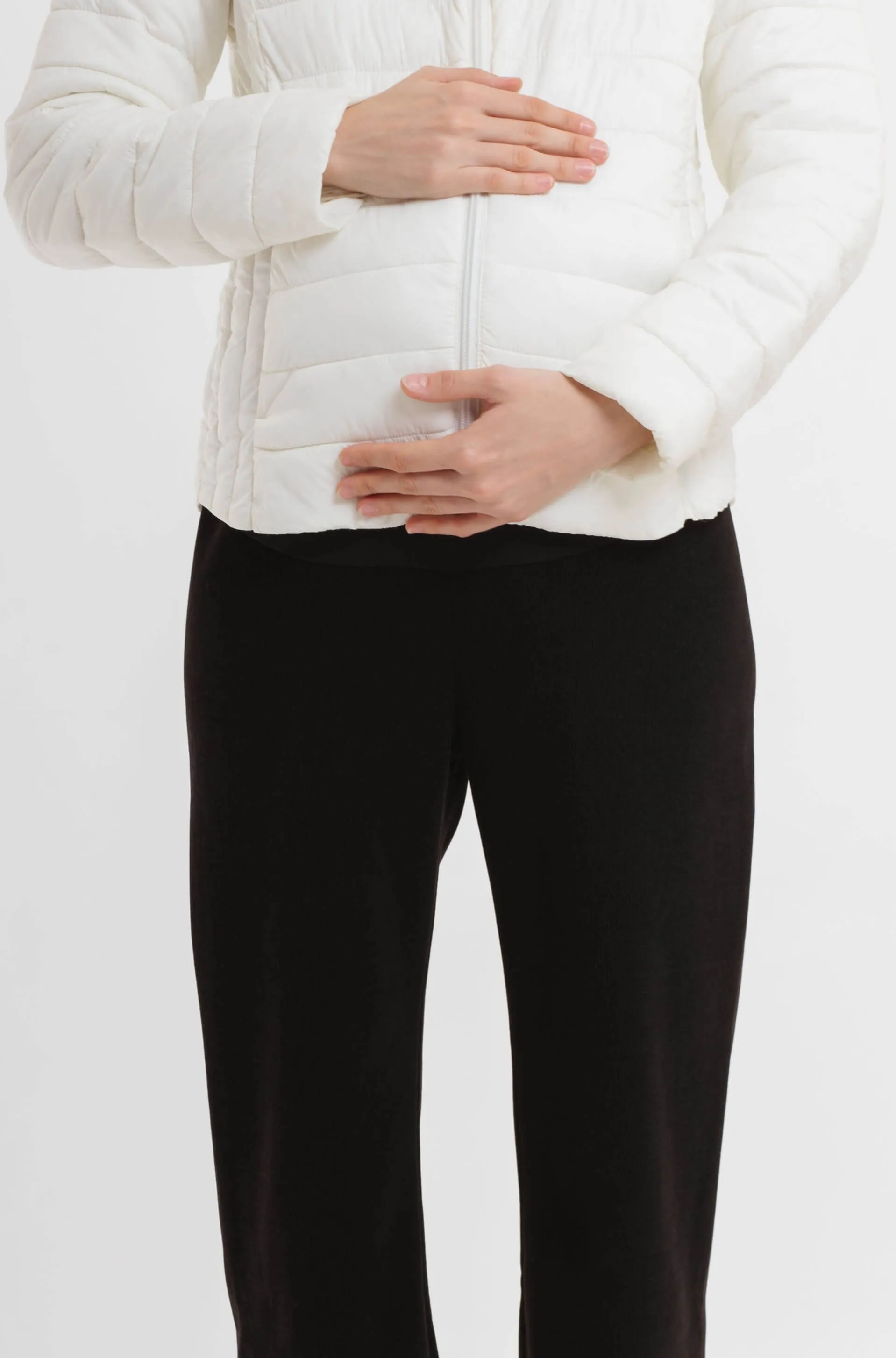 Black Winter Maternity Loose Pants