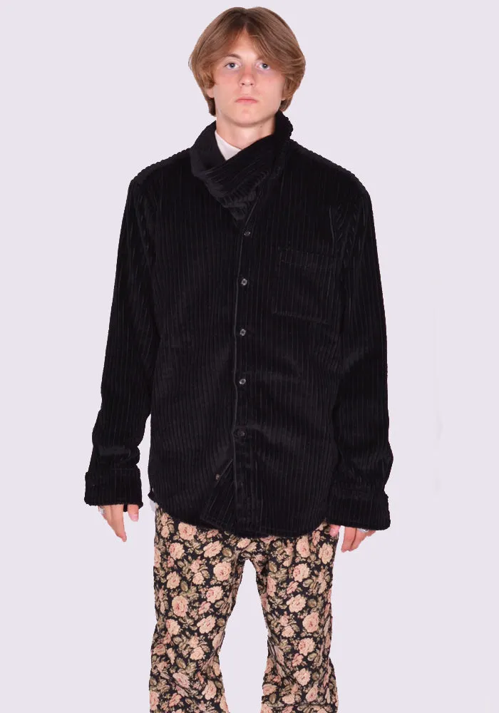 BLESS Nº 68 5151 NECKERCHIEFER OVER-SHIRT BLACK CORDUROY (New season)