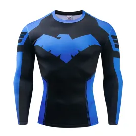 Blue NIGHTWING Long Sleeve Compression Shirt