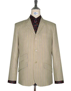 Boating Blazer - Khaki and Blue Striped Blazer